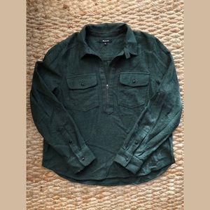 🌲Flannel Zip-up Popover Shirt